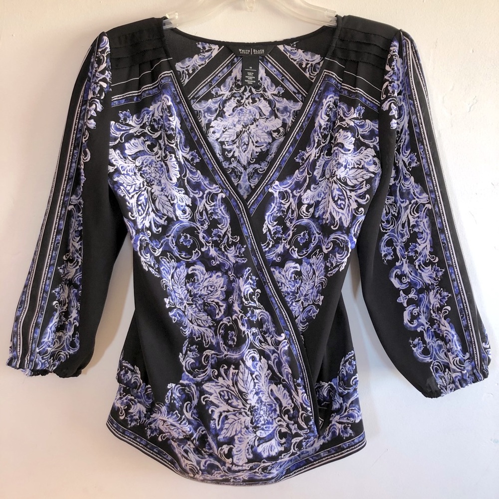 WHBM faux front wrap top.  Size 10